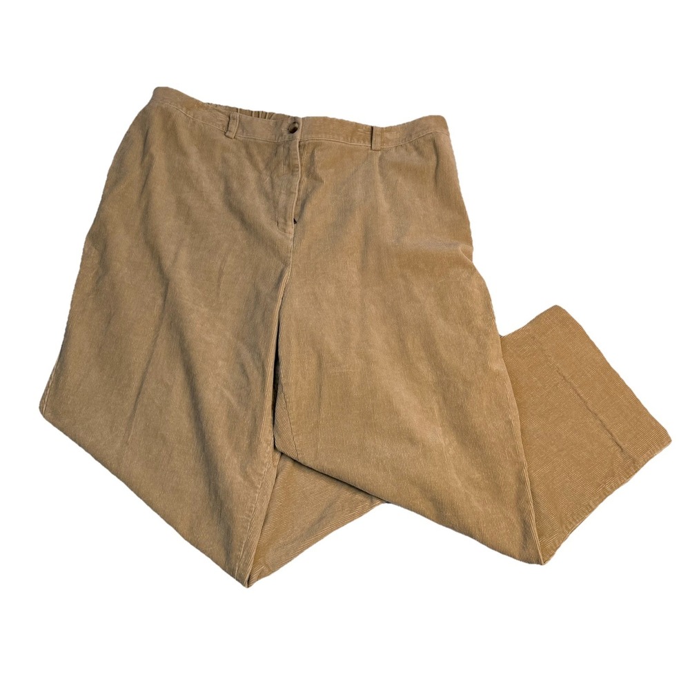 L.L.Bean Women's Classic Fit Curvy Corduroy Pants Size‎ 20W Reg Beige 40X27